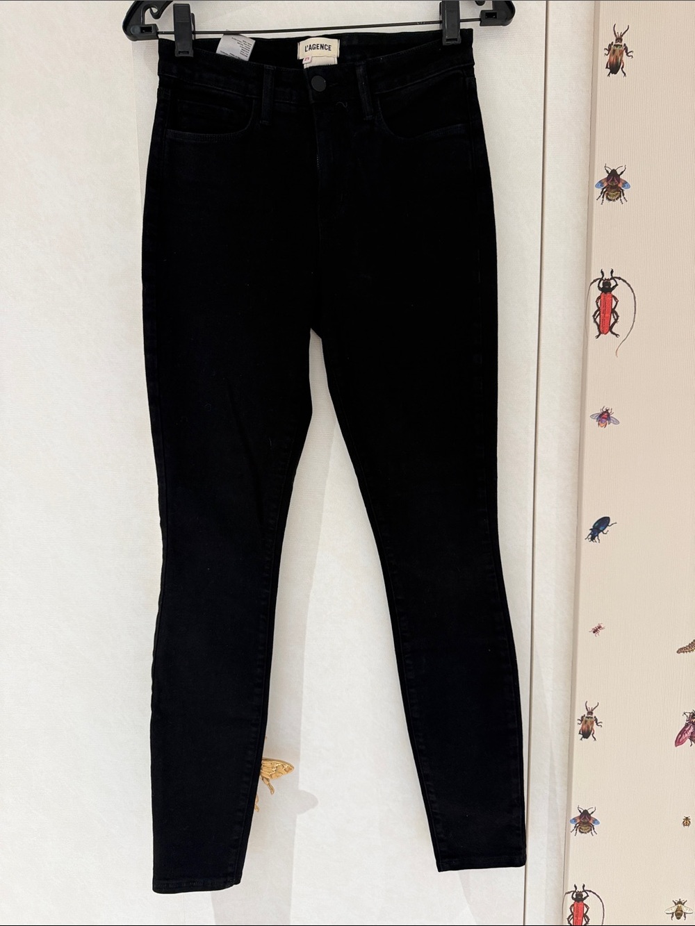 L'AGENCE Black Skinny High-Rise Jeans